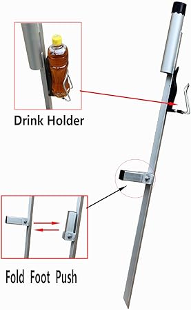Amazon Brocraft Surfロッドホルダー Surfスパイクロッドホルダーwithカップホルダー 砂スパイク Brocraft 竿掛け ロッドホルダー