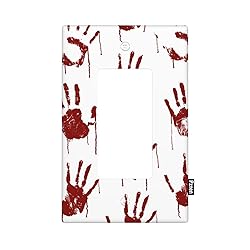 Pznen Bloody Handprint Plug Cover Wall Plate Blood