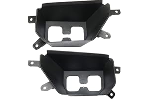 KARPARTS360 For GMC Sierra 1500 Bumper Trim 2016 2017 2018 Driver and Passenger Side Pair/Set | Front | Black | Opening Cover | w/Tow Hook Holes | GM1038192 + GM1039192 | 23243484 + 23243485