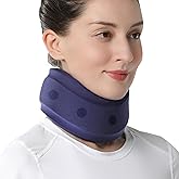 Velpeau Enhanced Neck Brace for Neck Pain and Support, Sleep Apnea, Blue M | Cervical Collar for Sleeping in Bed, Snoozing, Sleeping Upright, Anti-Snoring for Women &amp; Men, Enhanced Version