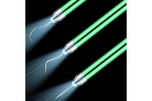 Therwen 3 Pcs Weeding Tools for Vinyl with LED Light Set Pin Pen Weeding Craft Tweezers Tools for Cutting Machines Crafting Accessories Vinyl Paper Iron on Projects Adults(Green)