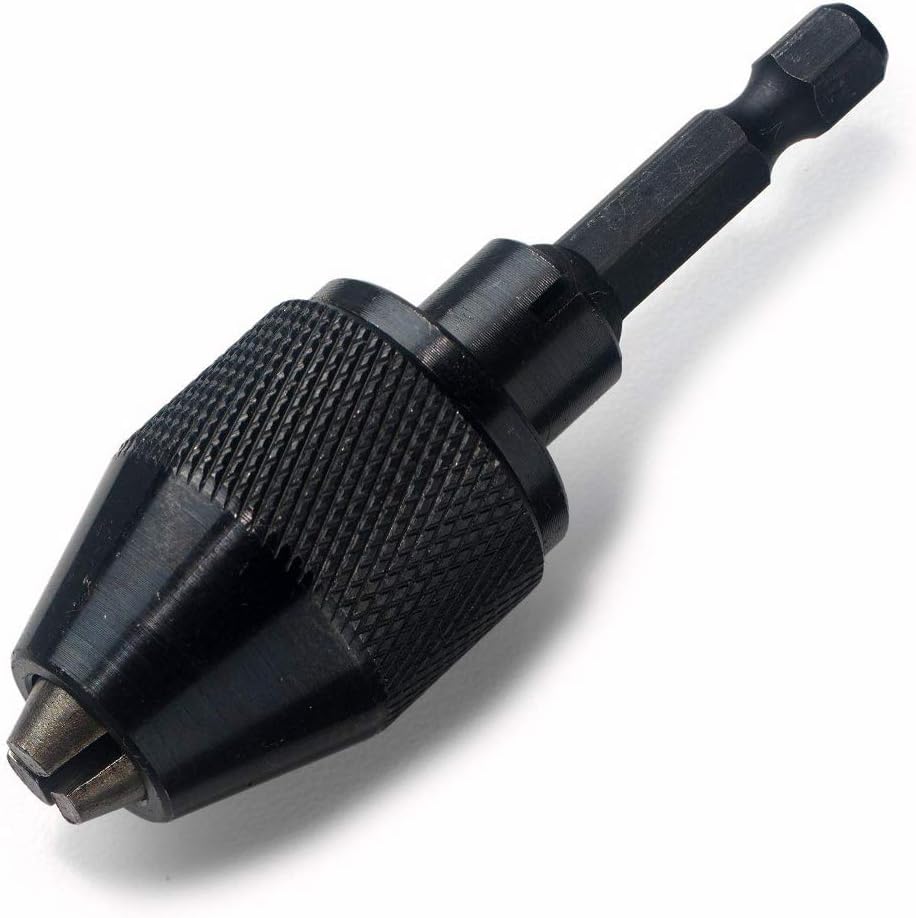 Yakamoz 1/4-Inch Hex Shank 0.3-6.5mm Keyless Drill Chuck Conversion Tool Quick Change Adapter Converter Chuck