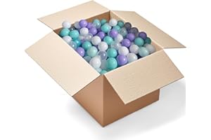 BBRUN Soft Baby Ball Pit Balls 500 Count BPA-Free Balls for Toddlers Kids Ball Pits Colorful Plastic Play Balls for Playpen & Crush Proof Tent Tunnels Pit Balls (2.2")
