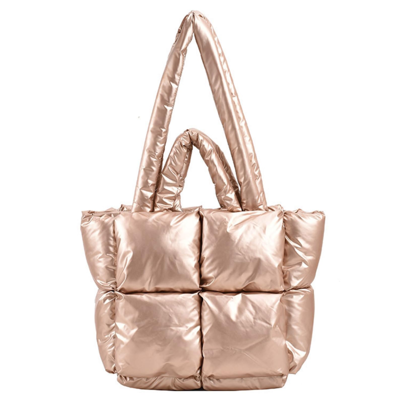 Puffy Tote Bag Padded Puffy Tote Grid Handbags Large Buffer Tote Bag for Women Shoulder Bag Puffer Luxury Bags