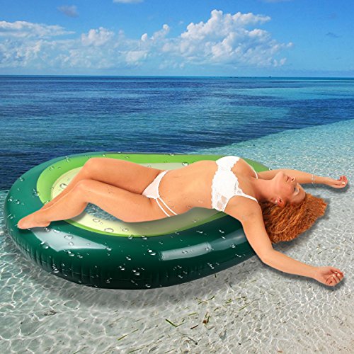 Aitey Pool Float, Avocado Huge Inflatable Swimming Pool Lounger Large Outdoor Portable Pool Float Hammock, Beach Toy for Adults & Children