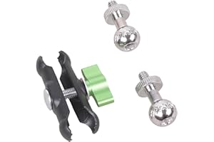 Heavy Duty 10cm Two Threaded Studs Adapters 1/4 20 Male to Male with 360 Rotation Compatible Camera Phone Mount Lighting Equi