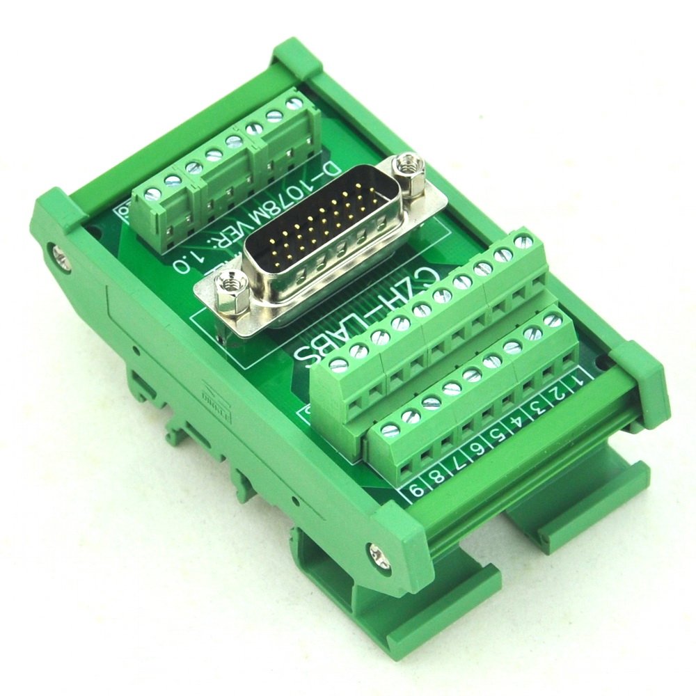 Electronics Salon DIN Rail Mount D SUB DB26HD Male Interface Module
