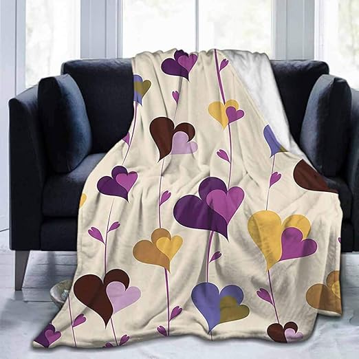 blanket storage Valentine,Cute Big and Little Hearts on
