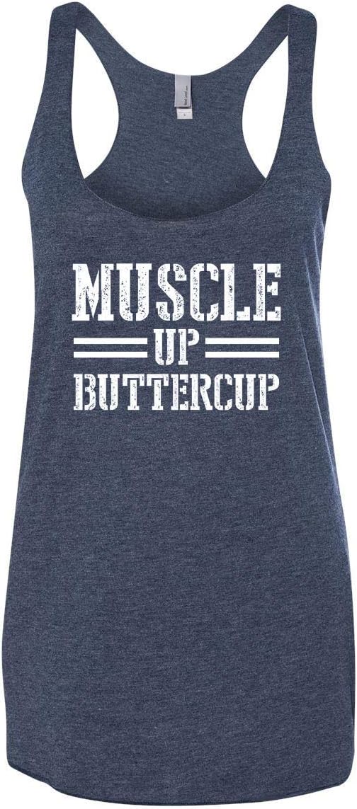 Panoware Women's Funny Workout Tank Top | Muscle Up Buttercup