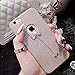 Iphone 6 plus case,I-Fashion 3D Cute Bling Glitter Rubber Case with Sparkly Crystal Rhinestones bow knot pearls pendant Charms for iphone 6/6s plus Champagne Gold