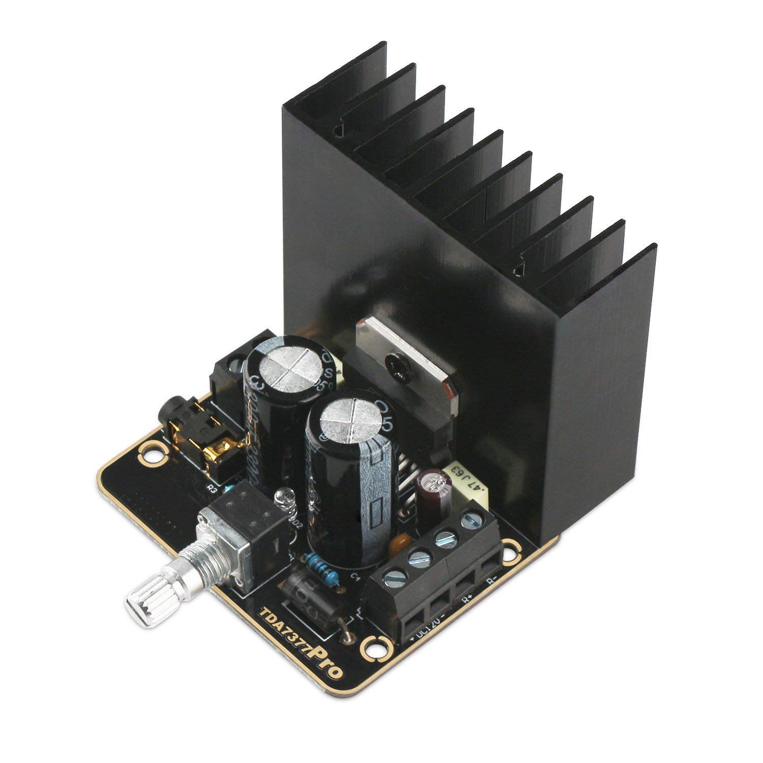 DollaTek Car Stereo Amplifier Board, 30W+30W Class AB Car Audio Amplifier 2.0 Dual-Channel Immersion Gold Stereo Amp Board TDA7377 Mini DC12V Amplify Module