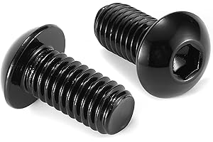 1/4-20 x 3/4" Button Head Socket Cap Bolts Screws, 20Pcs 304 Stainless Steel 18-8, Allen Hex Drive, Black Oxide by SG TZH(with Hex Spanner)