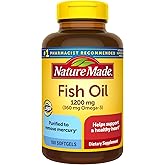 Fish Oil 1200mg, 100 Softgels, Fish Oil Omega 3 Supplement For Heart Health