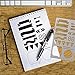 ONEST 12 Pack Journal Stencil Plastic Planner Stencils Journal/Notebook/Diary/Scrapbook DIY Drawing Template Stencil 4x7 Inch with Gift Zip Pouch
