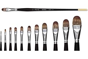 Raphael Kevrin+ 8772 Synthetic Blend Brush, Filbert, 4, Natural