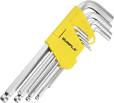 Gunpla 9-Piece Ball End Hex Key Set 1.5-10mm Long Arm Hex Wrenches
