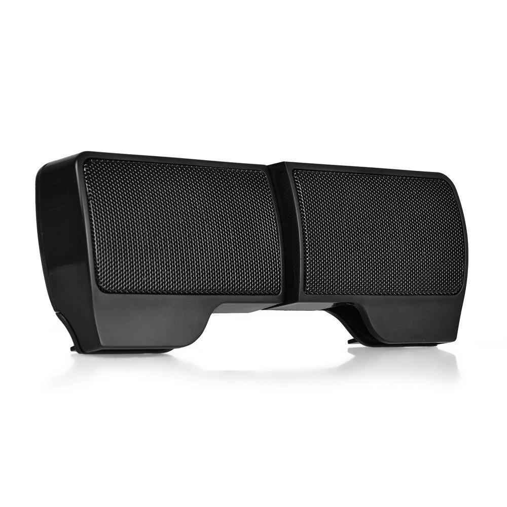 OFKPO Portable Mini Stereo Speakers Mini Computer Speaker Clip Portable Speaker Wired USB Loudspeaker for Laptop Desktop (Black)