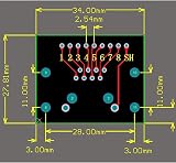 PENGLIN 5PCS RJ45 Horizontal Socket Connector Breakout Board Pin Headers view 2