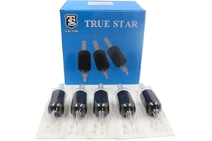 BOCHANG Disposable Tattoo Tubes & Grips - 20pcs Set with Long Tips, 9 Round Tubes for Tattoo Needles & Machine
