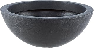 Dehner Kugelschale, Ø 52 cm, Höhe 20 cm, Kunststoff, anthrazit