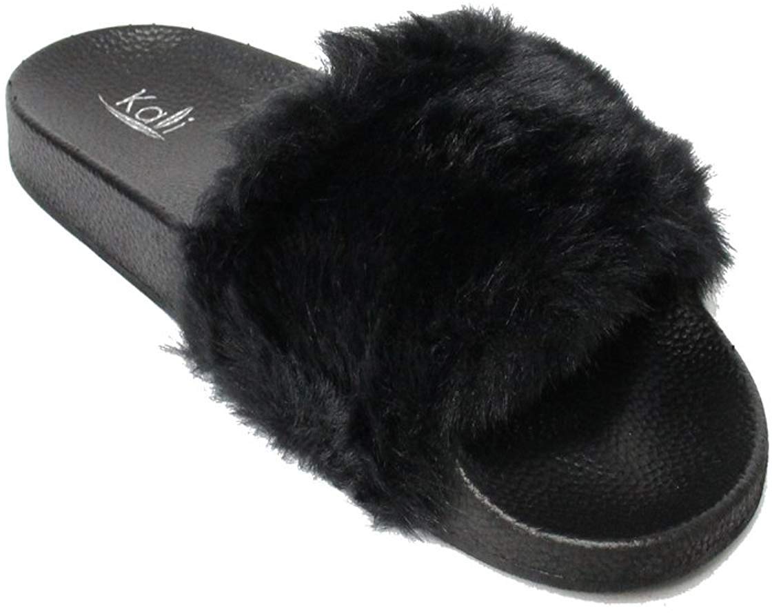 furry flip flops puma