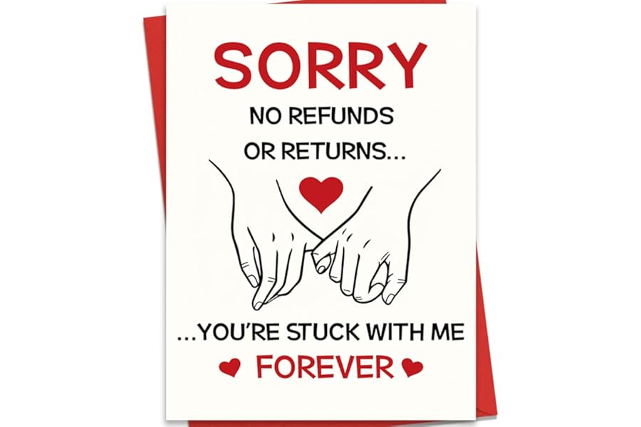 haskerty Funny Anniversary Card for Him Her, Romantic Anniversary Card for Boyfriend Girlfriend, Cute Love Card for Husband Wife, Funny Anniversary Card Gift for Women men