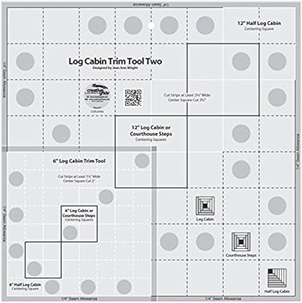 Amazon Com Creative Grids Log Cabin Trim Tool Two For 6 And 12