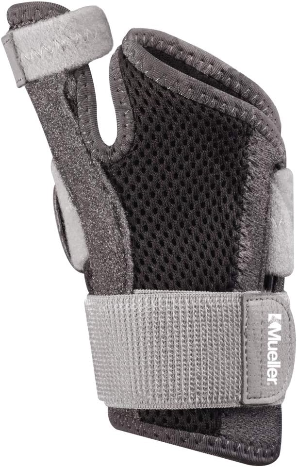 Mueller Sports Medicine Adjust-to-Fit Thumb Stabilizer, Gray, One Size Fits Most: Health & Personal Care