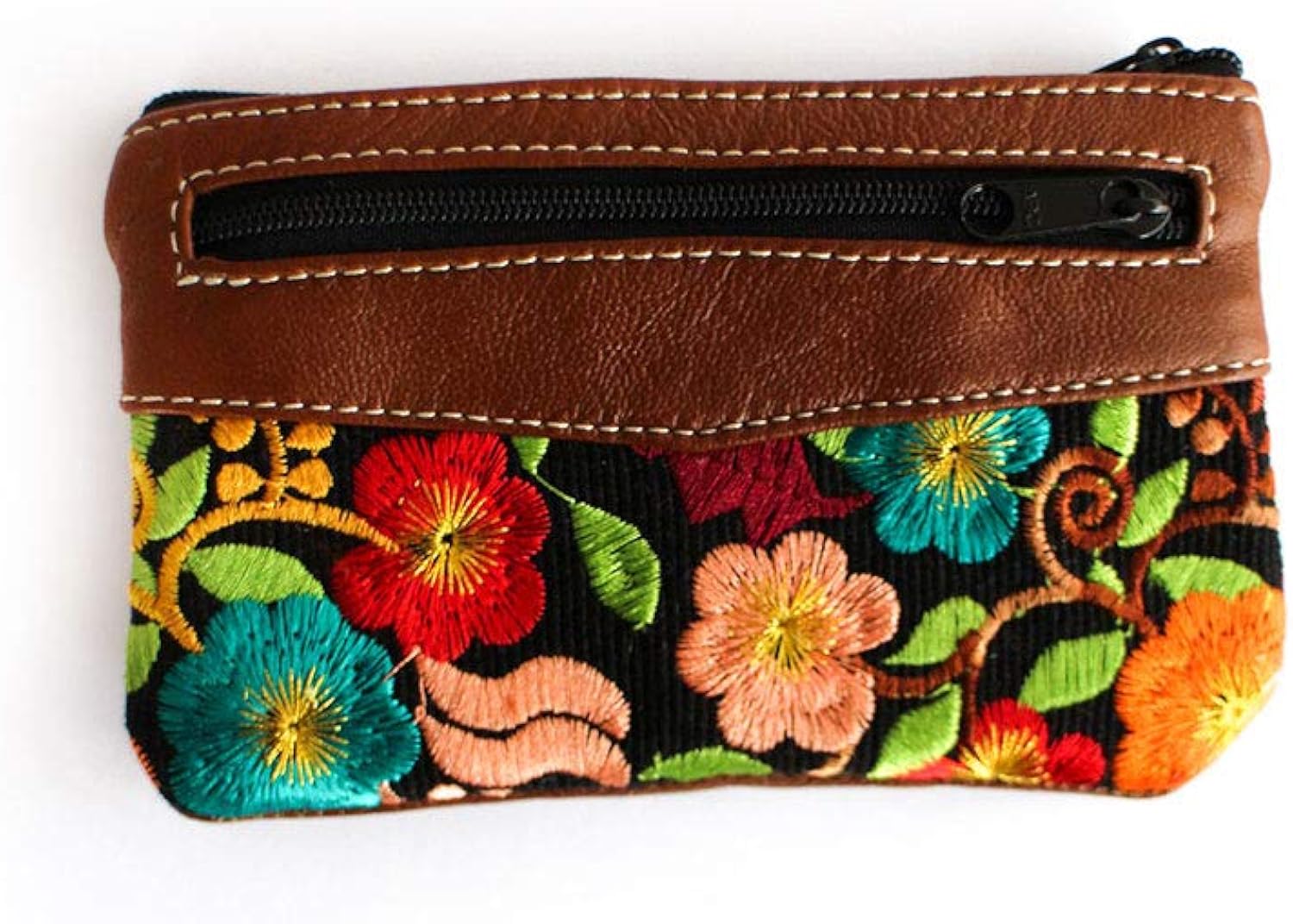 Handembroidered leather wallet at Amazon Women’s Clothing store