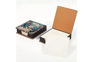 NDNXYXGS Flower Diamond Painting Kit Note Box,Memo Paper Storage Box Diamonds Art,Sticky Note Holder Diamond Art,Diamond Painting Memo Pad For Office Desk. (Flower2)