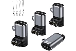RNDONO USB C to Garmin Watch Charger Cable Adapter 4-Pack,Type-C Garmin Charging Cord Adapt for Fenix 8 7 7X 6 Pro Solar,Vivoactive 6 5 4S,Venu 3 3S SQ,Forerunner 970/965/265/255/165,Tactix,Instinct 3,Epix 2