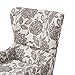 Madison Park Arianna Accent Hardwood, Faux Linen Modern Contemporary Style Living Room-Sofa Furniture Swoop Wing Arm Bedroom Chairs Seats, Deep, Floral