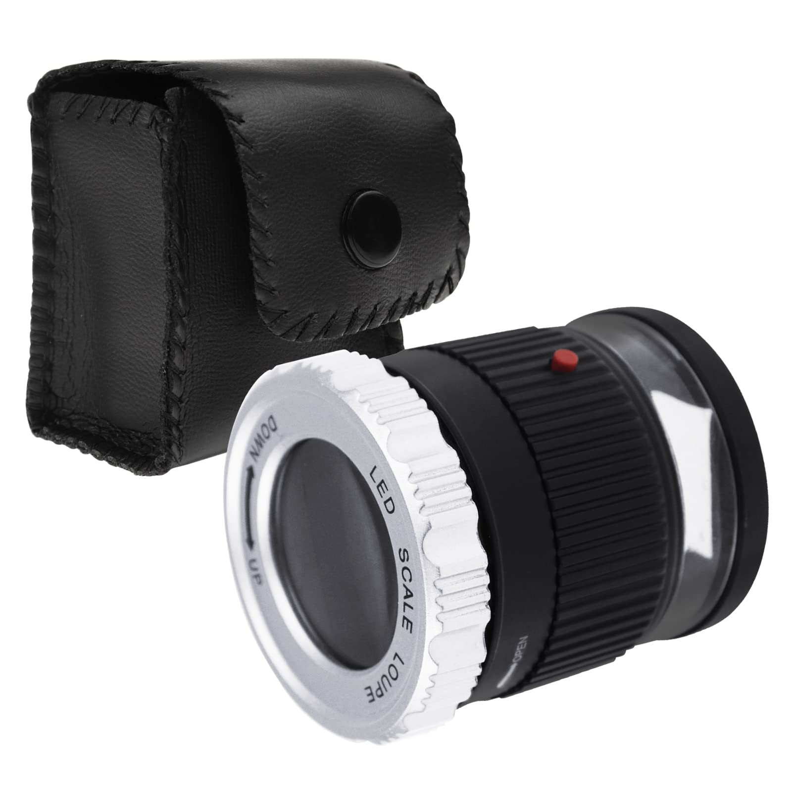 10x Loupe Magnifier 6 Light LED and UV Scale Magnification Optical Loupe Magnifing Glass Jeweller, Watch Repairman Tool, Coins and Stamp Collection