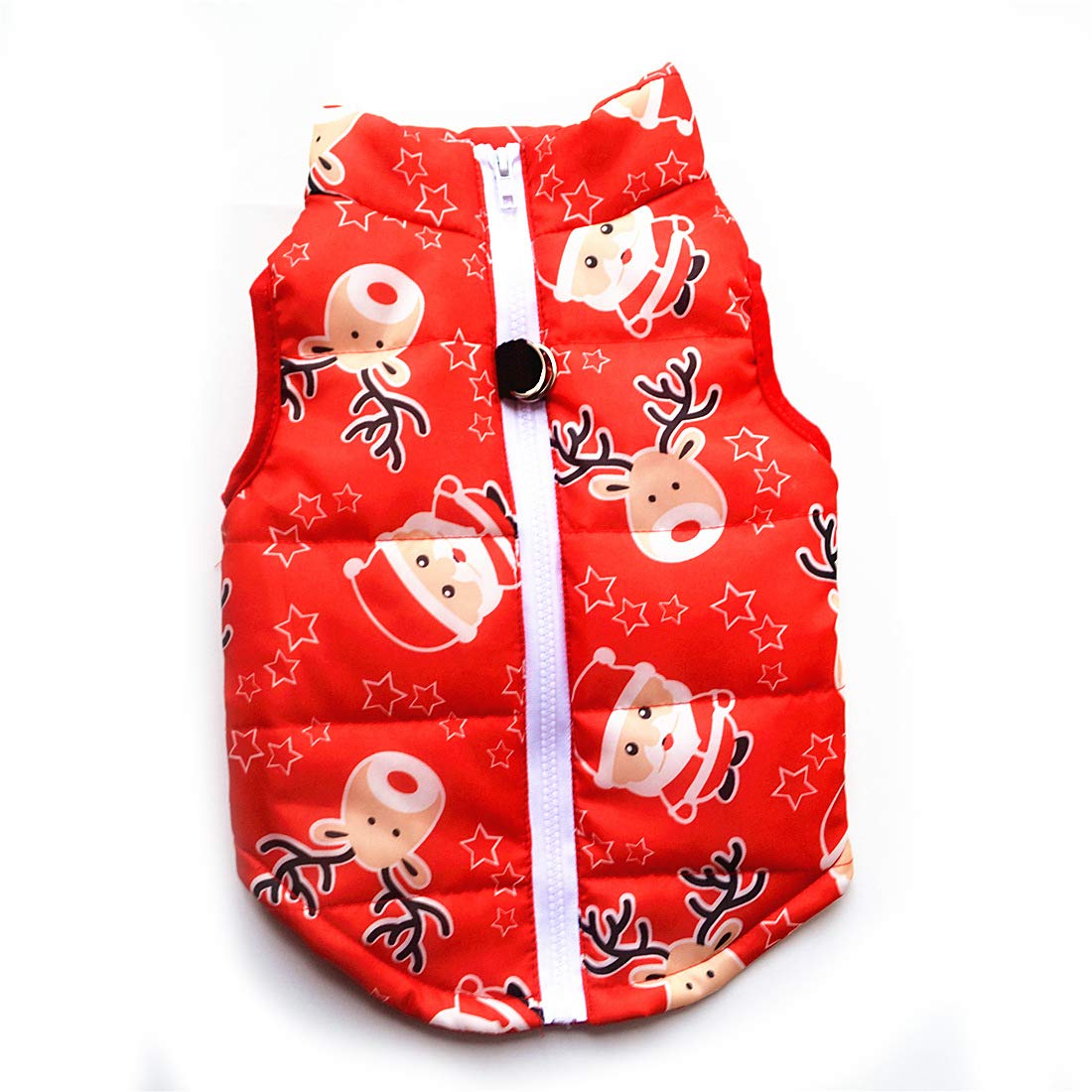 N / A Pet Winter Clothes,Small Dog Warm Coat Jackets Pet Christmas Clothing Costume for Cats Puppy Small Dogs (L, Red Santa)