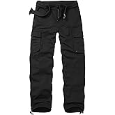 AKCARGO Men’s Cargo Pants Relaxed Fit Camo Work Pants Casual Tactical Hiking Pants with 6 Pockets No Belt