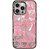 CASETiFY Impact Case for iPhone 15 Pro Max [4X Military Grade Drop Tested / 8.2ft Drop Protection/Compatible with Magsafe] - Animal Prints - Cheetah Paradise Pink - Clear Black