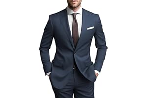 SHUZHXLZANGY Mens Suits Regular Fit 2 Piece Suit for Men Wedding Prom Business Formal Suit