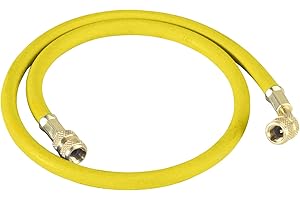 Robinair 68136A Enviro-Guard Yellow 36" Hose with 45 Degree Quick Seal Fitting