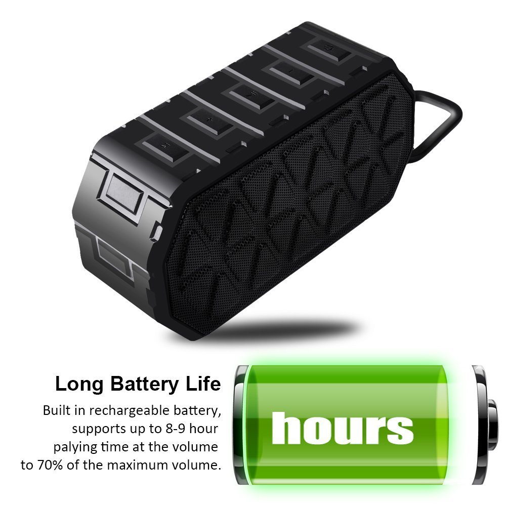 Speakers Wireless Bluetooth Barsone Outdoor Portable Speakers Enhanced Bass For PC Desktop Laptops TV Iphone (Dark Black)