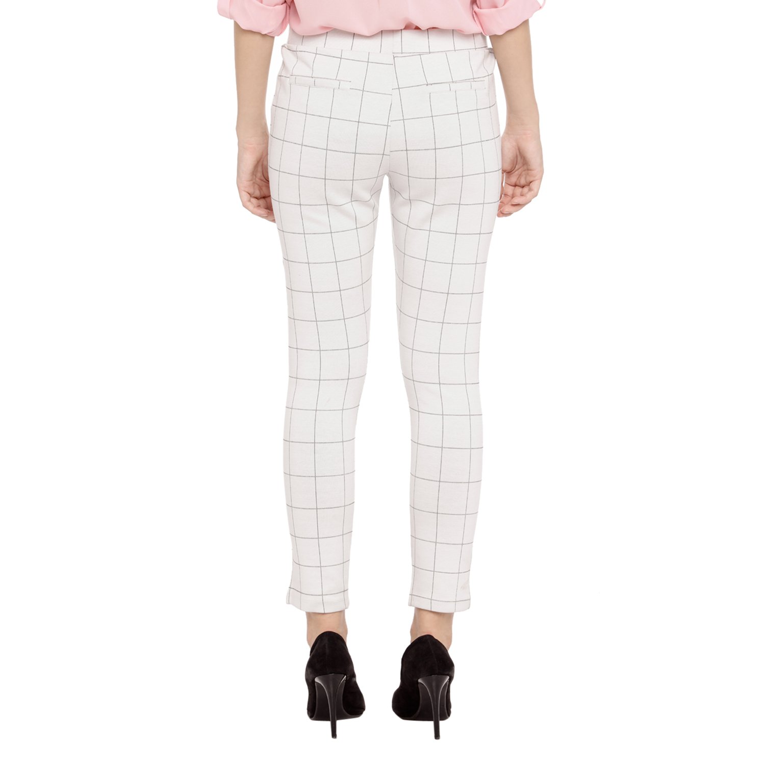 annabelle by pantaloons women's checkered tregging