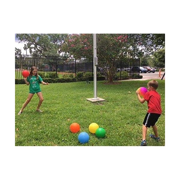Kickball Raimbow OrgMemory Playground Ball, Kickball, (8.5 inch, 4 pcs, 2 Each of ...