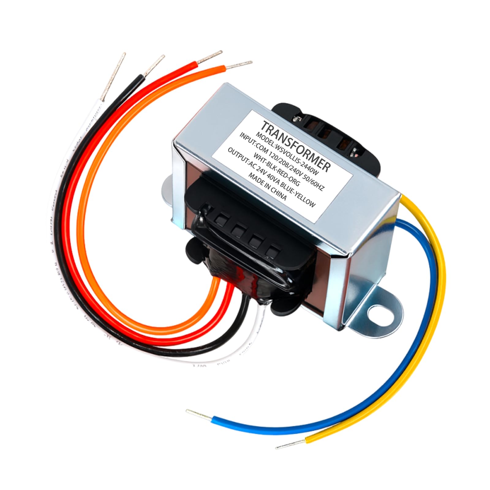 Photo 1 of 24V 40VA Control Transformer Multi-Tap Isolation Transformer for HVAC Furnace, Primary Voltage 120/208/240V, Secondary Voltage 24V, with Foot Mount, Replacement for Models: 4031F, GT446, PF42440