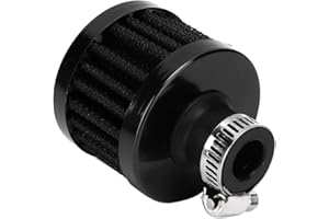Kuuleyn Air Intake Breather, 13mm/0.5in Mini Air Intake Filter Vent Crankcase Breather Universal Car Accessory For Car and Motorcycle(Black)