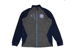 Outerstuff New York City FC MLS Youth's Grey Full Zip Performance Fleece Jacket