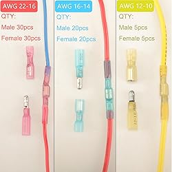 Feggizuli 110pcs Heat Shrink Bullet Wire Connectors