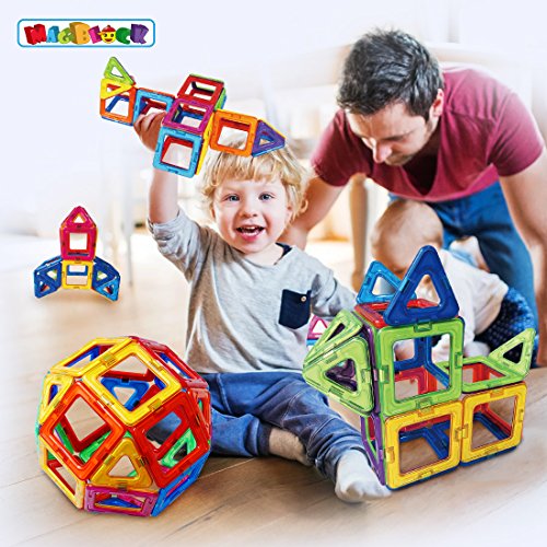 image for Magblock Magnetic Tiles STEM Educational Gifts and Toys Set for Boys,M