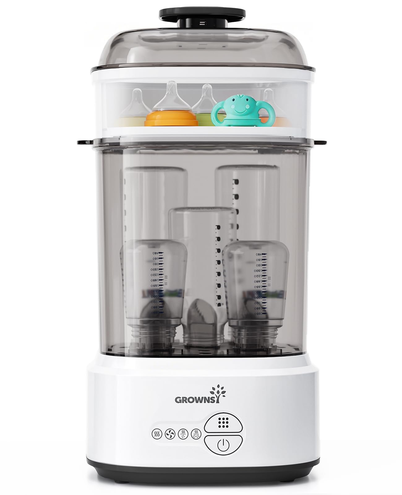 Photo 1 of Bottle Sterilizer and Dryer, Compact Electric Steam Baby Bottle Sterilizer (Esterilizador de Biberones), Bottle Sanitizer for Baby Bottles, Pacifiers, Pump Parts Black