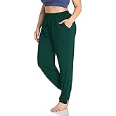 ZERDOCEAN Women's Plus Size Casual Lounge Yoga Pants Comfy Relaxed Joggers Pants Drawstring with Pockets
