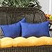 Greendale Home Fashions Rectangle Outdoor Accent Pillows, Marine Blue, Set of 2