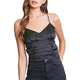 Forever 21 Women's Ruched Satin Crisscross Cami